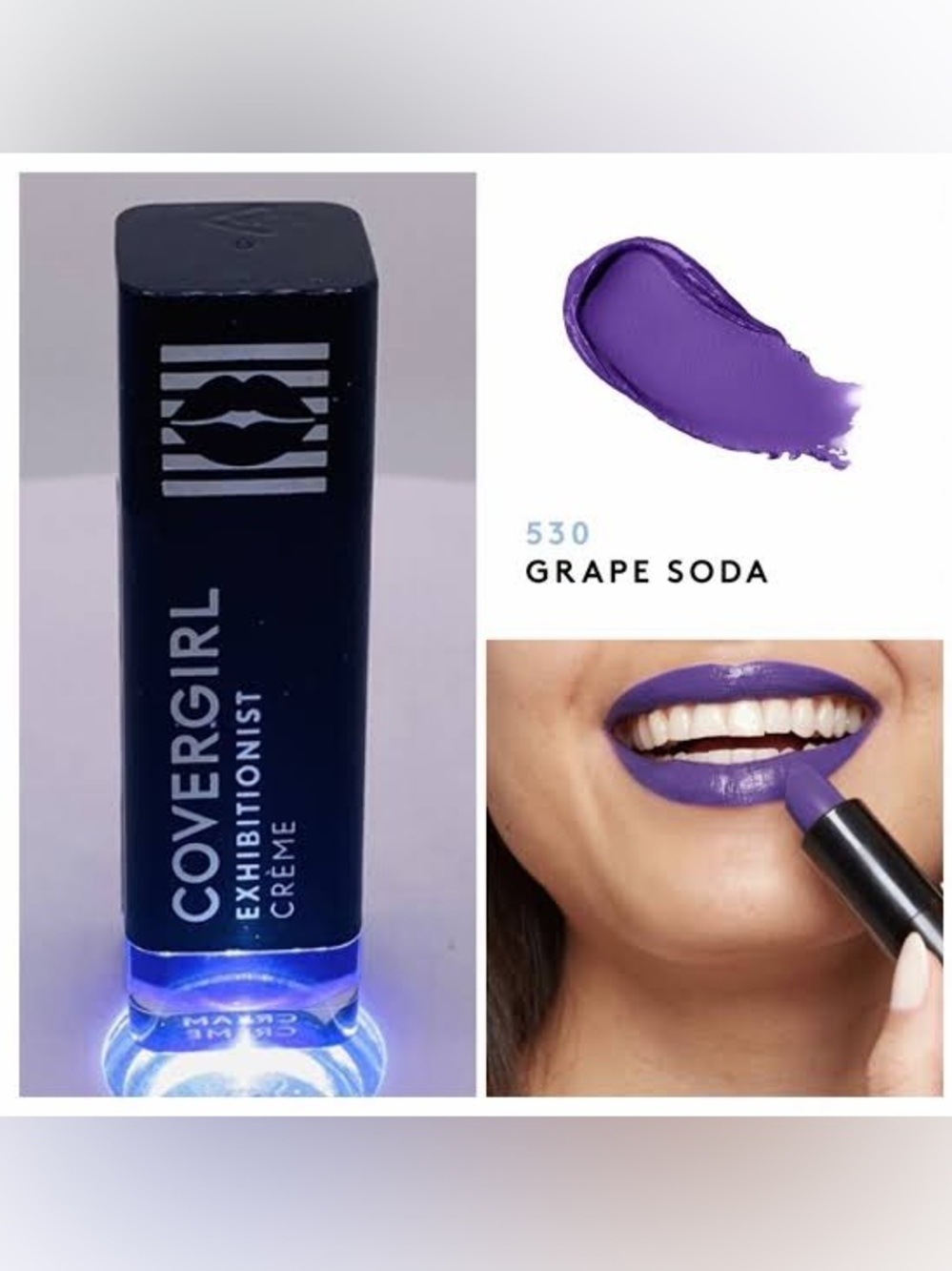 COVERGIRL Exhibitionist Creme Lipstick - Grape Soda -Purple Shade